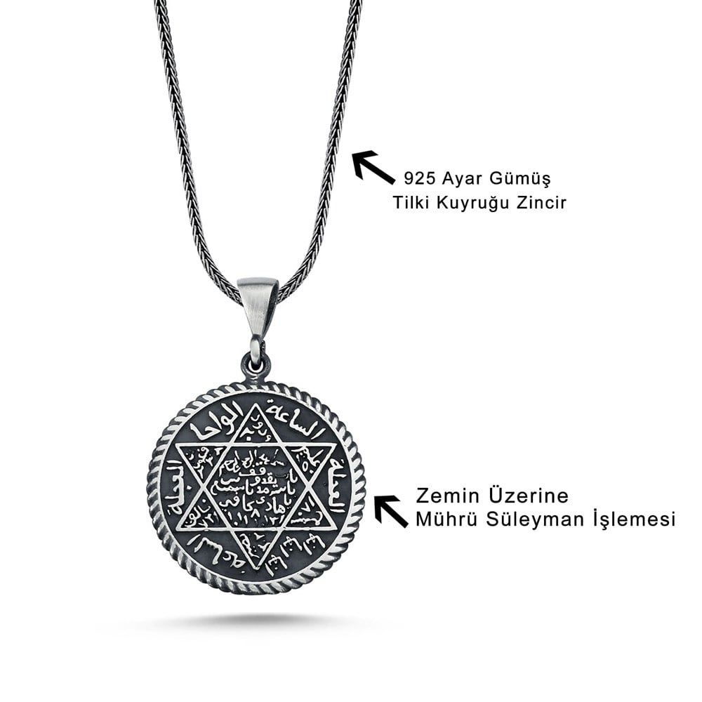 Hz. Süleyman Mührü Gümüş Kolye