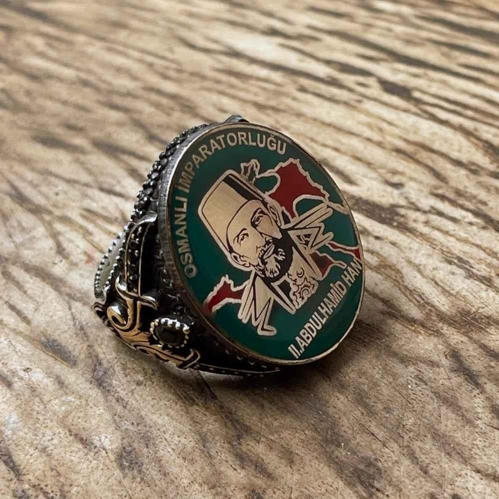 II. Abdulhamid Han İşlemeli Gümüş YüzükOsmanlı Yüzükleri