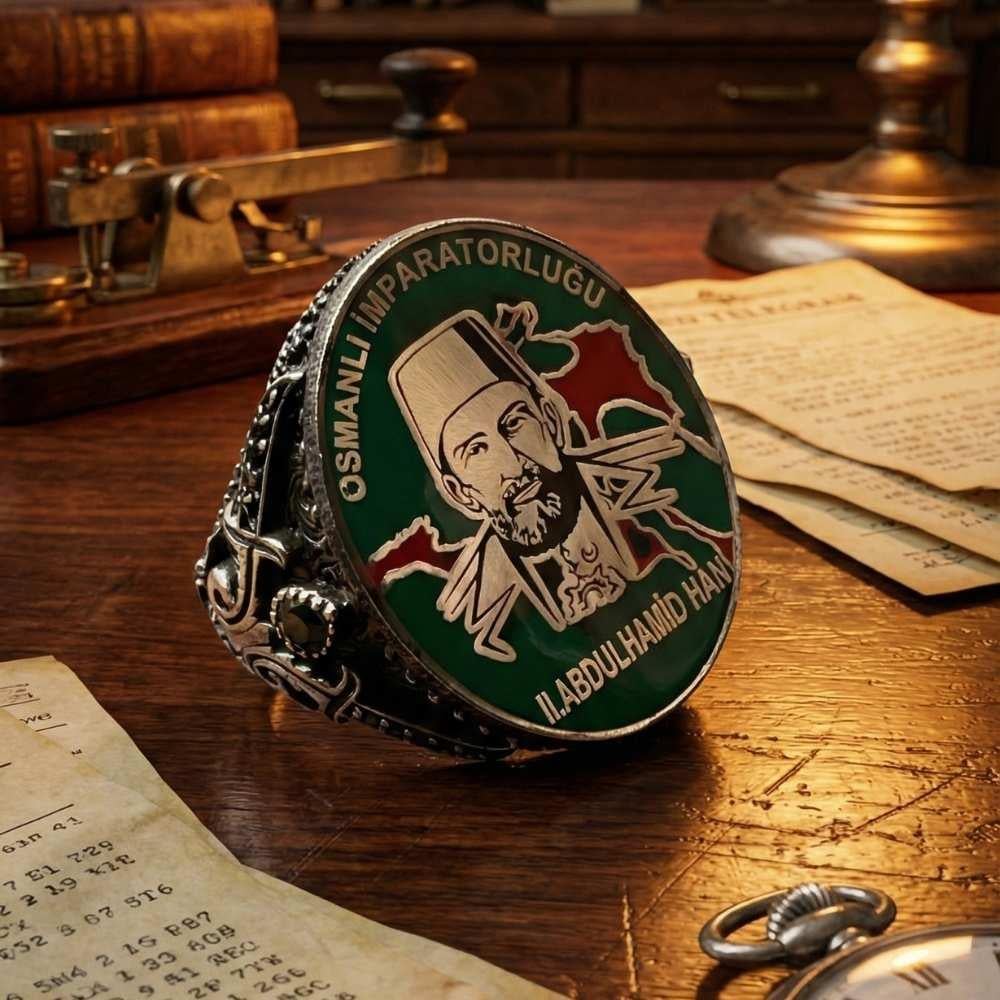 II. Abdulhamid Han İşlemeli Gümüş YüzükOsmanlı Yüzükleri