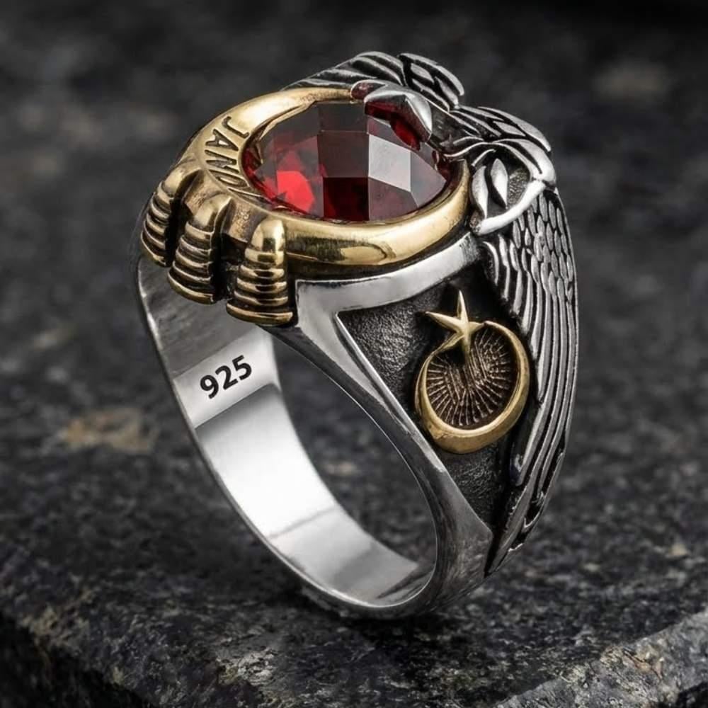 Jandarma Tuğra İşlemeli Gümüş YüzükAsker & Polis Yüzükleri