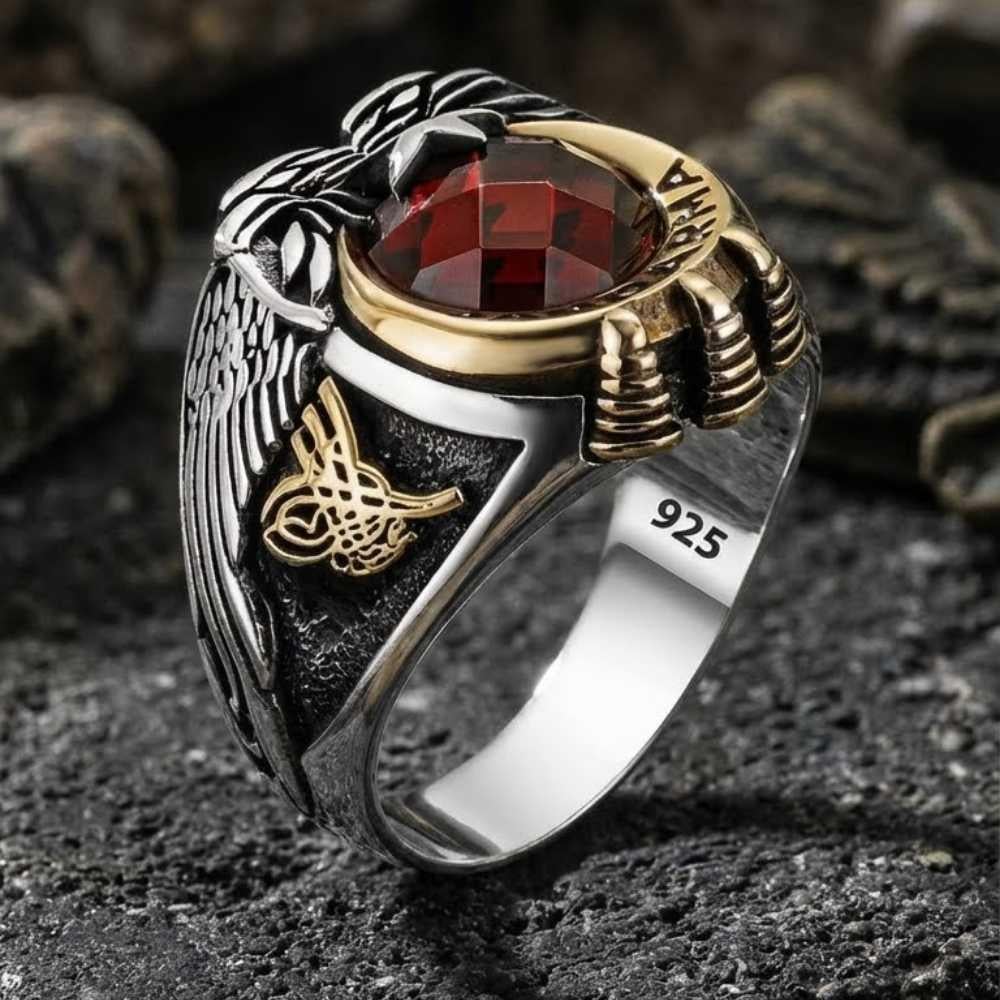 Jandarma Tuğra İşlemeli Gümüş YüzükAsker & Polis Yüzükleri