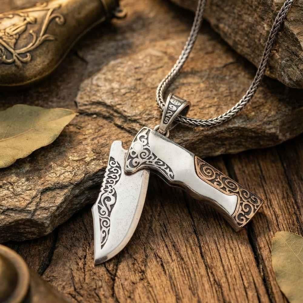 Kama Model Gümüş KolyeKolye