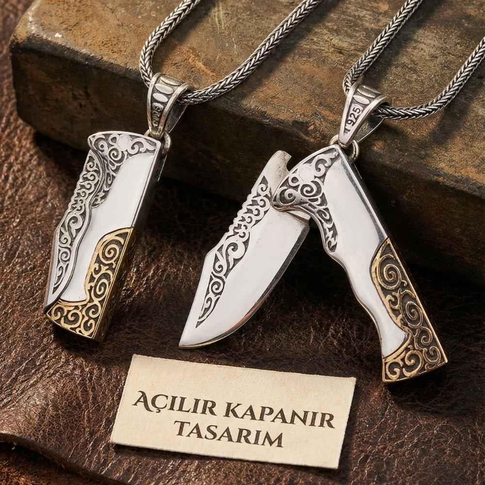 Kama Model Gümüş KolyeKolye