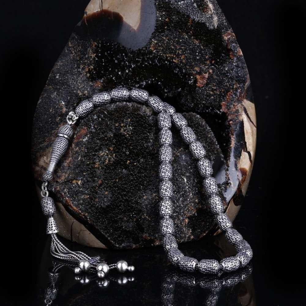 Kapsül Kesim Fizyon Model 925 Ayar Gümüş TesbihSilver Rosary