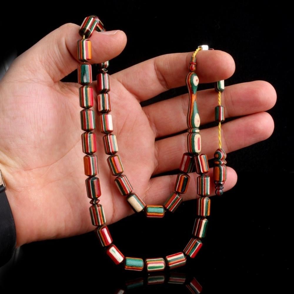 Kapsül Kesim Sistemli Kâfur Ağacı Model TesbihDoğal Ağaç Tesbih