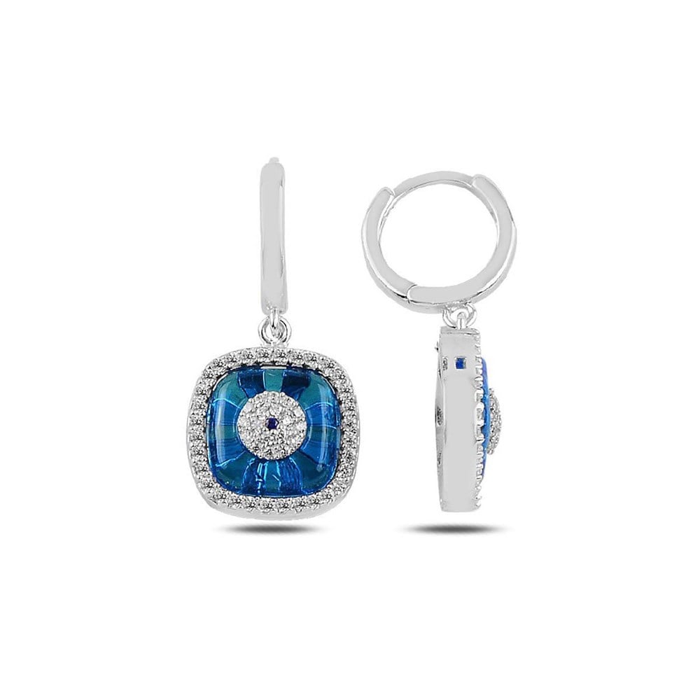 Kare Lapis Taşlı Gümüş Bayan Set