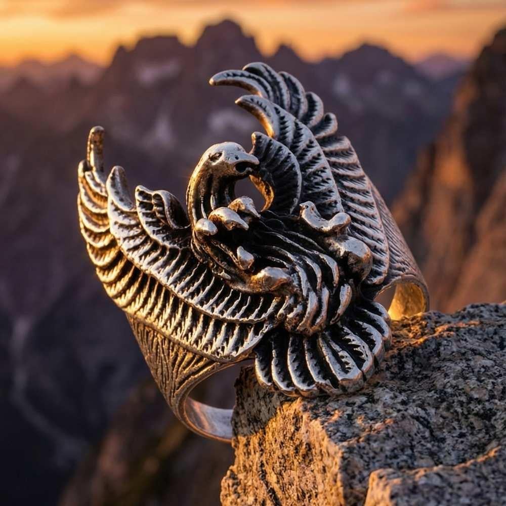 Kartal ve Pençeleri Model Gümüş YüzükKartal Yüzük