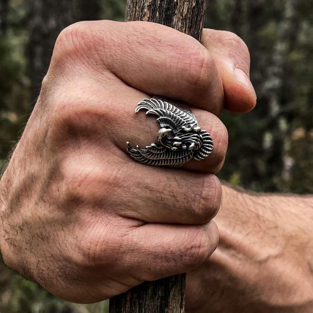 Kartal ve Pençeleri Model Gümüş YüzükKartal Yüzük