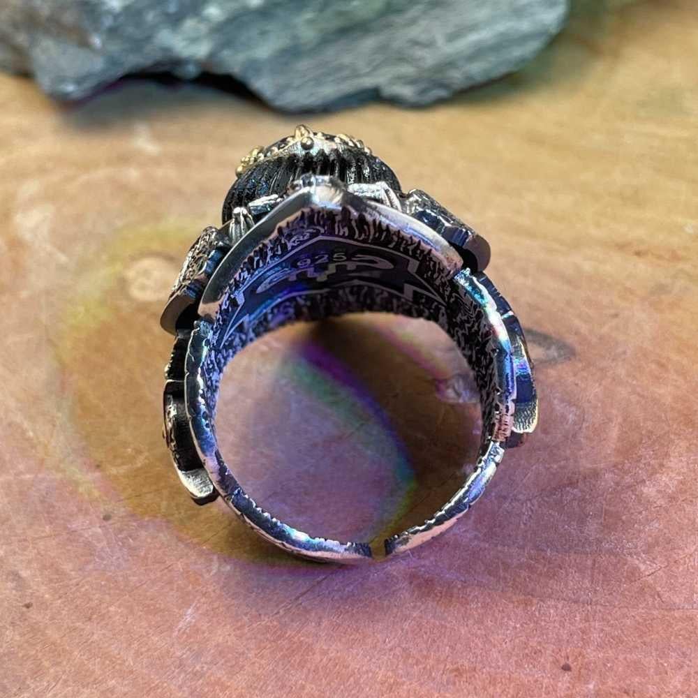 Kelime-i Tevhid İşlemeli Mistik Topaz Gümüş Zihgir YüzükMistik Topaz Taşlı Yüzükler