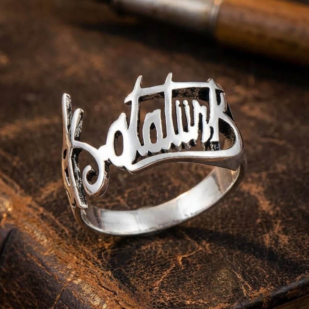 Kemal Atatürk Yazılı Gümüş Erkek YüzükAtatürk Yüzükleri