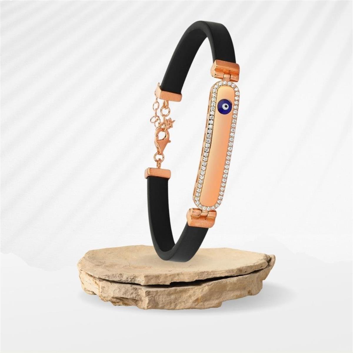 Kişiye Özel Bayan Gümüş Bileklik Rose