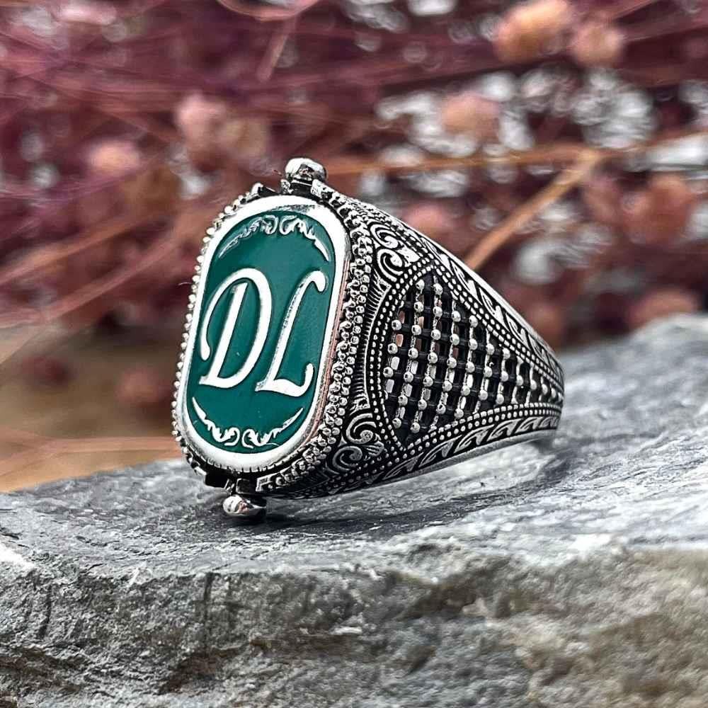 Kişiye Özel Çift Taraflı Fotoğraflı Gümüş YüzükDouble Sided Ring