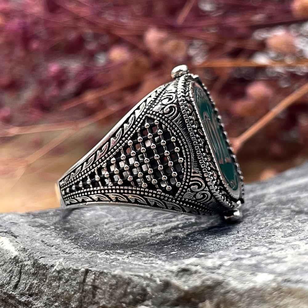 Kişiye Özel Çift Taraflı Fotoğraflı Gümüş YüzükDouble Sided Ring