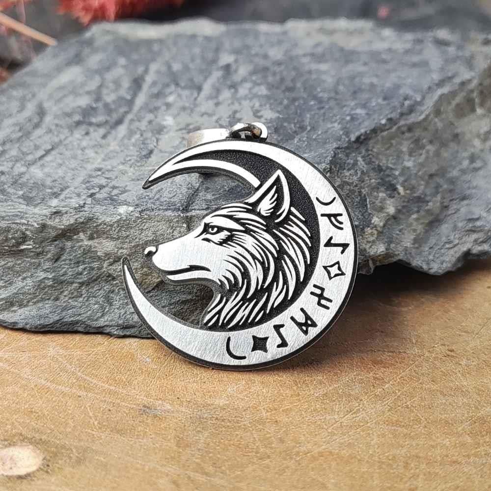 Kişiye Özel Göktürkçe İsimli Bozkurt Gümüş Kolye UcuKolye Ucu