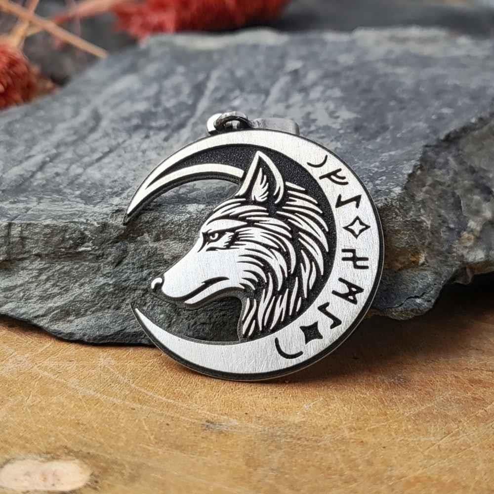 Kişiye Özel Göktürkçe İsimli Bozkurt Gümüş Kolye UcuKolye Ucu