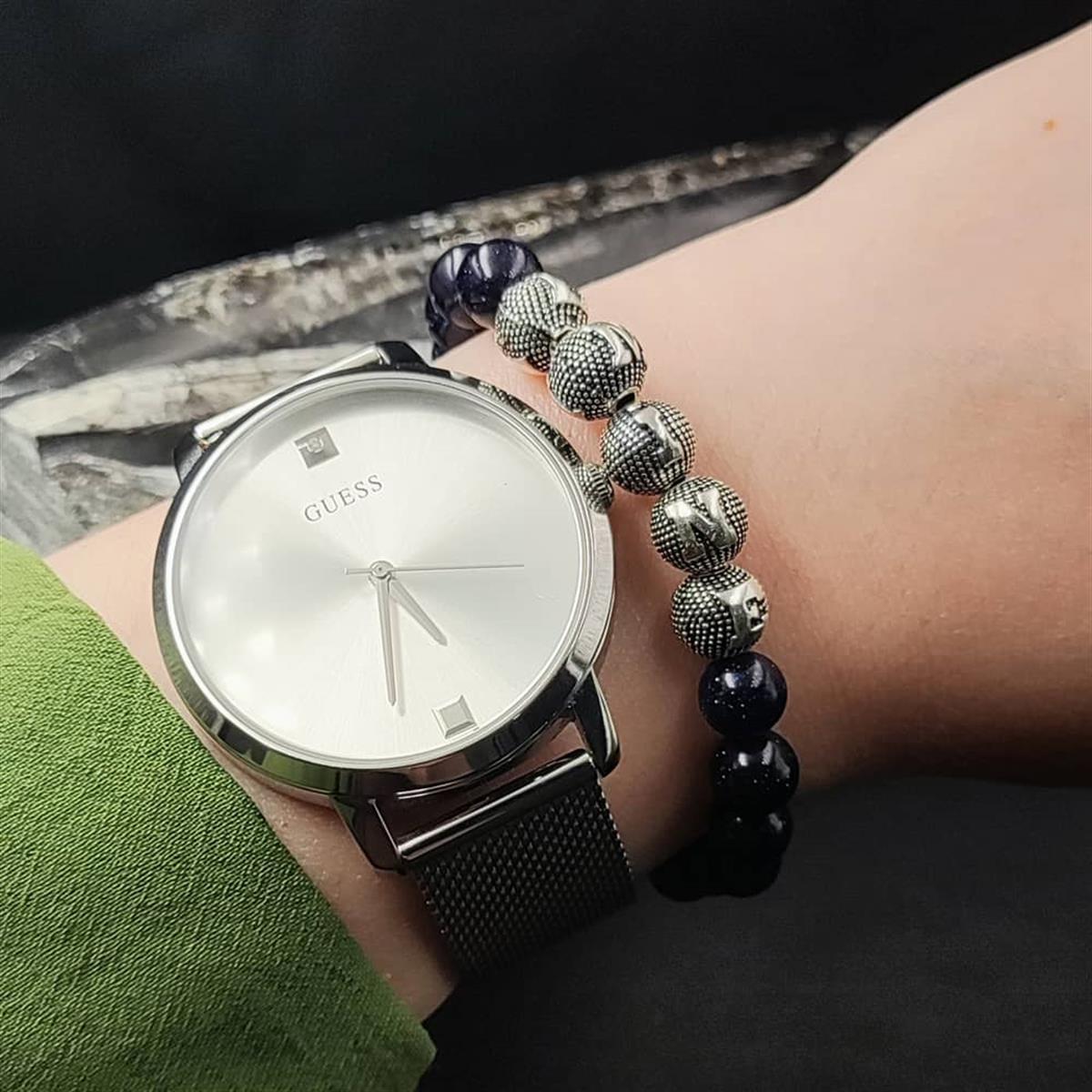 Kişiye Özel Gümüş Harfli Yıldız Taşı Bileklik