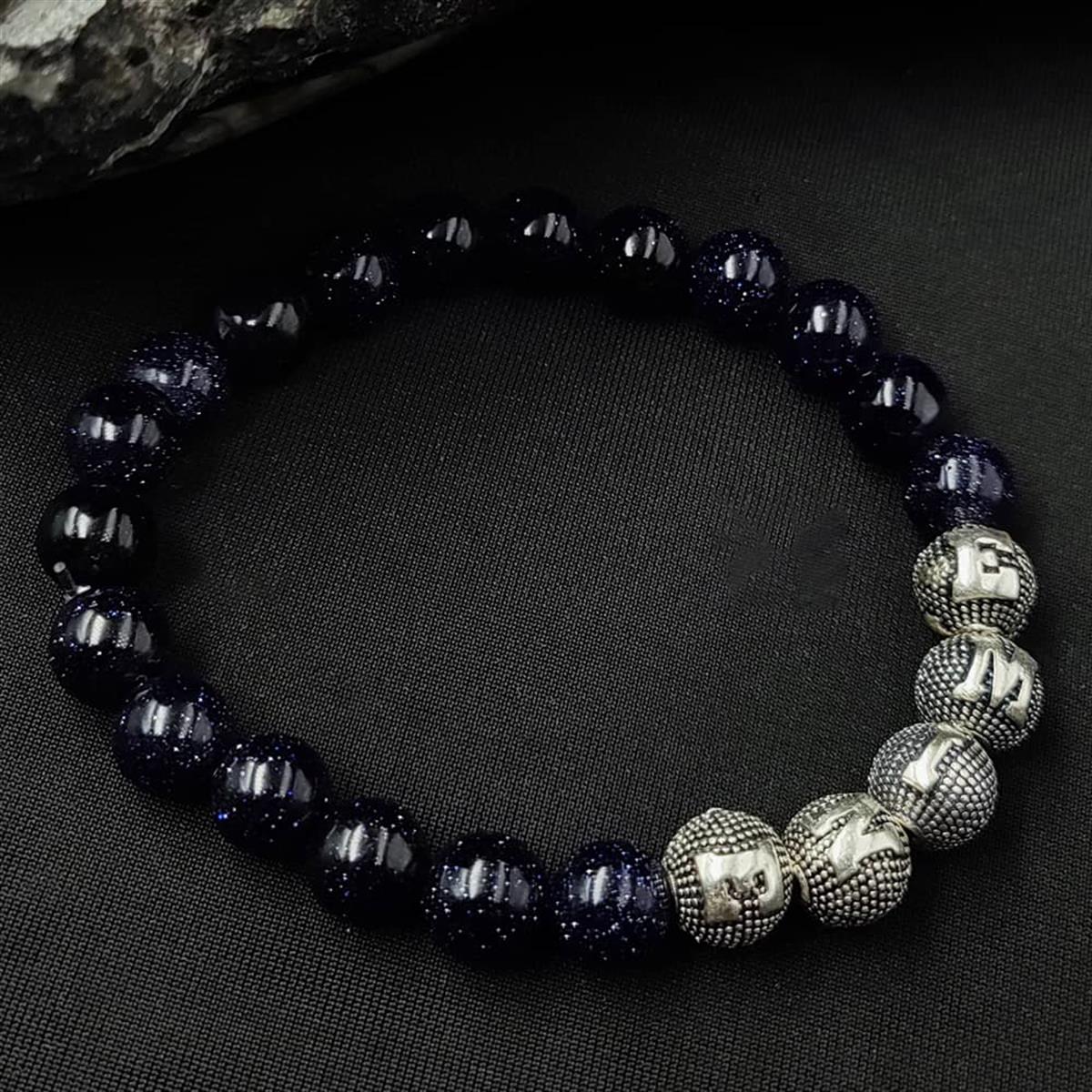 Kişiye Özel Gümüş Harfli Yıldız Taşı Bileklik