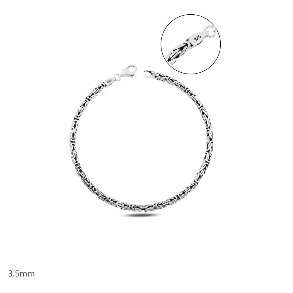 Klasik Kral Gümüş Bileklik