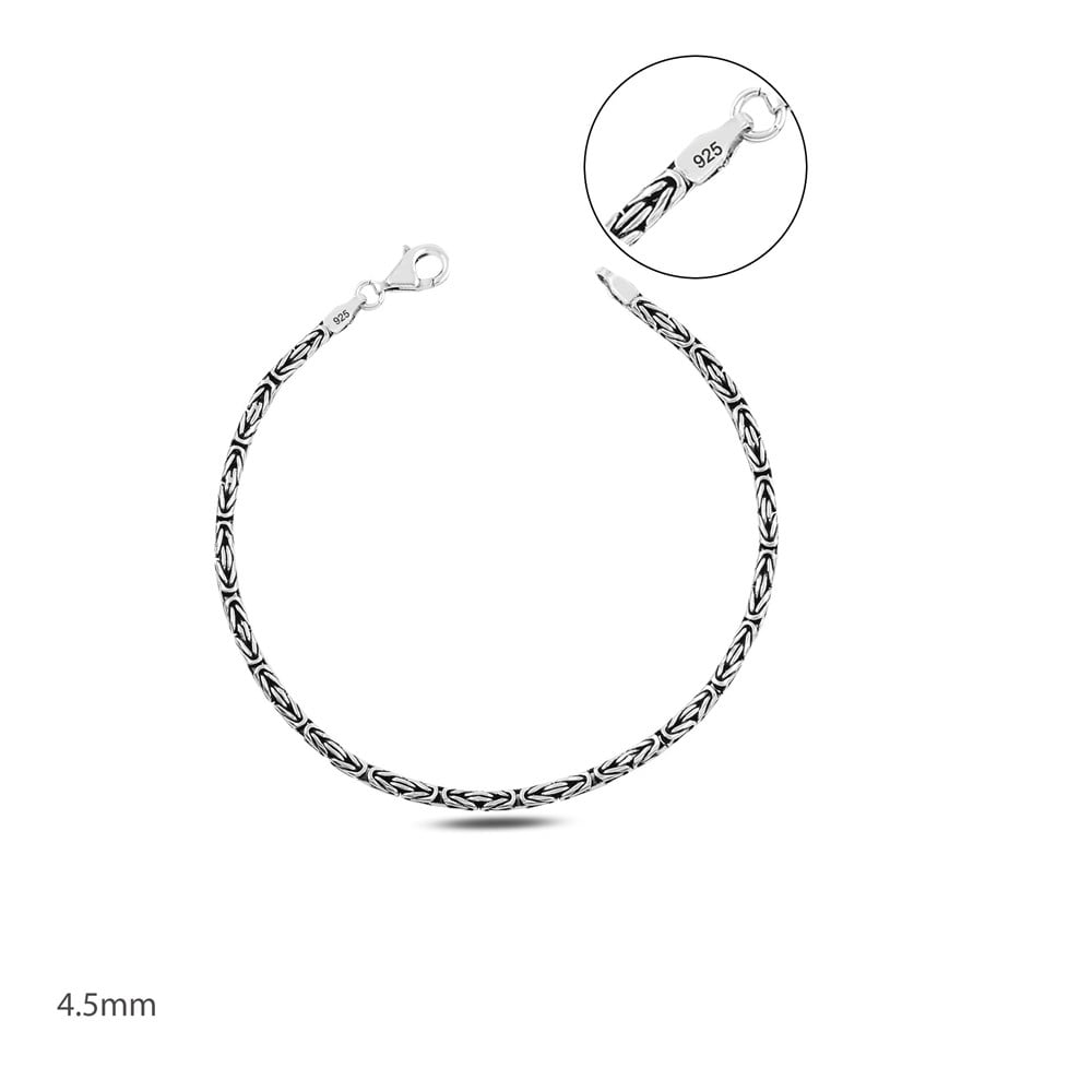 Klasik Kral Gümüş Bileklik