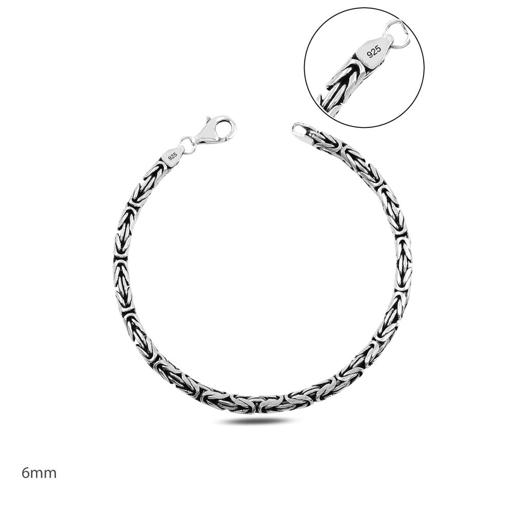 Klasik Kral Gümüş Bileklik