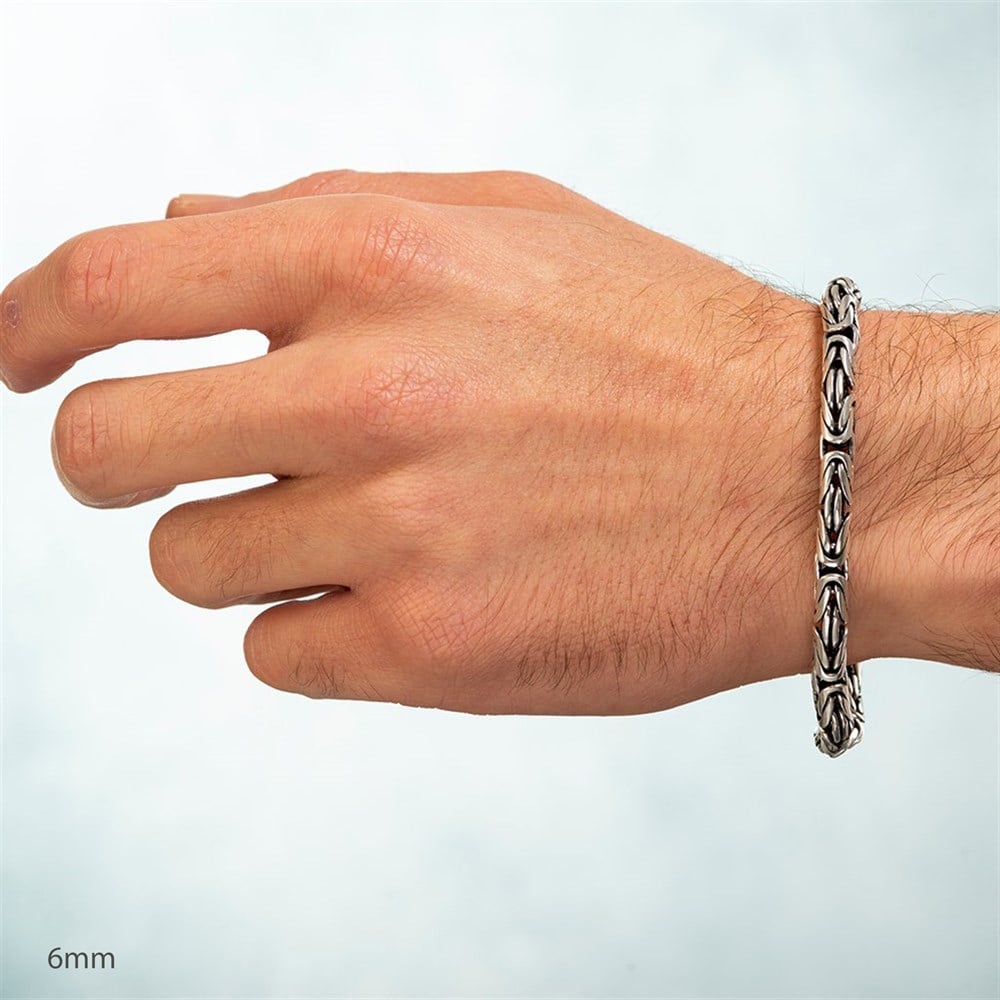 Klasik Kral Gümüş Bileklik