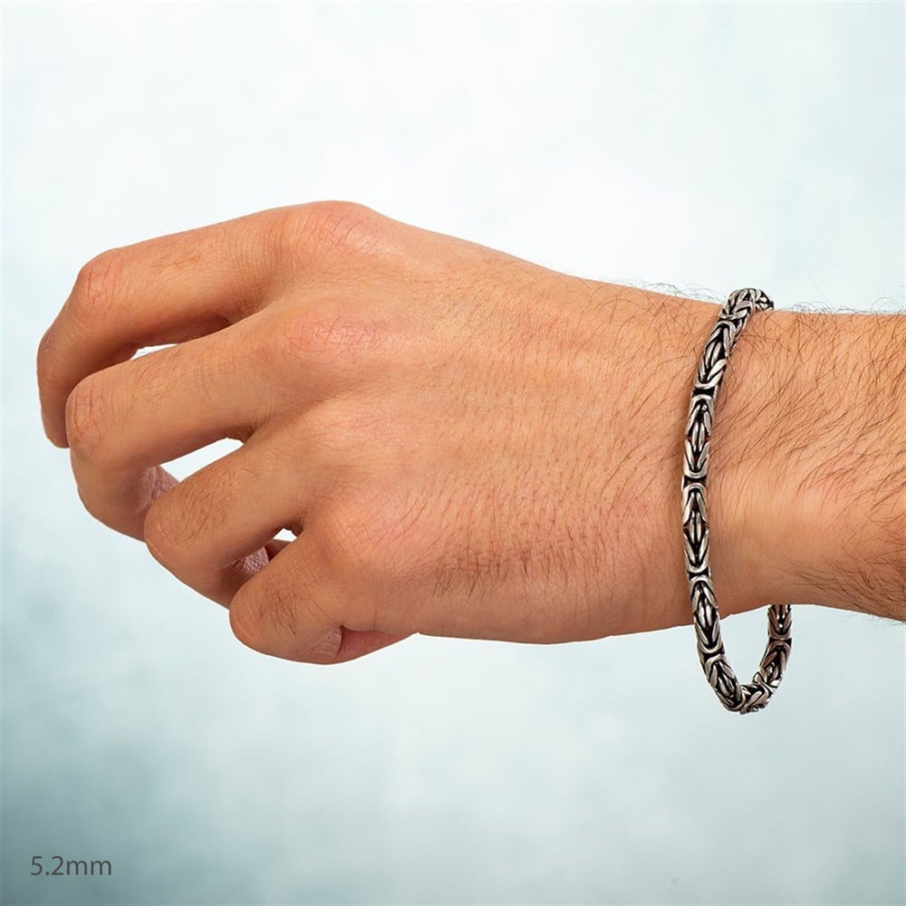 Klasik Kral Gümüş Bileklik