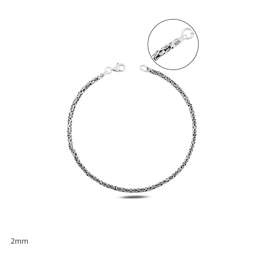 Klasik Kral Gümüş Bileklik