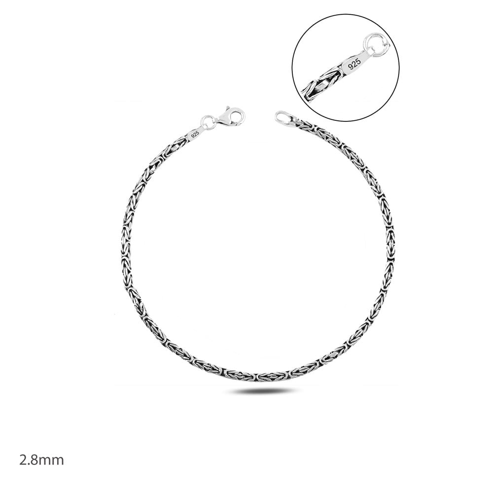 Klasik Kral Gümüş Bileklik