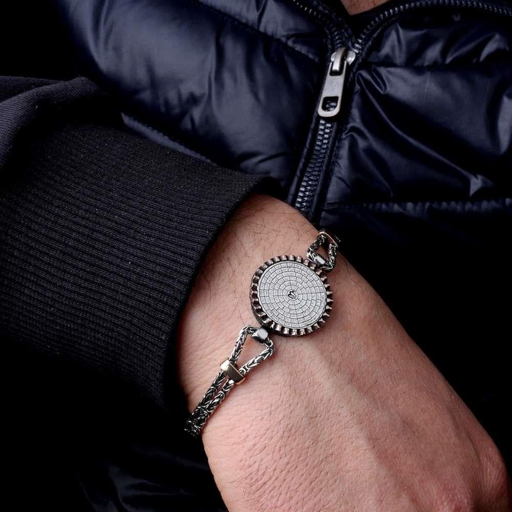 Kral Zincirli Esmaül Hüsna Gümüş BileklikErkek Bileklik