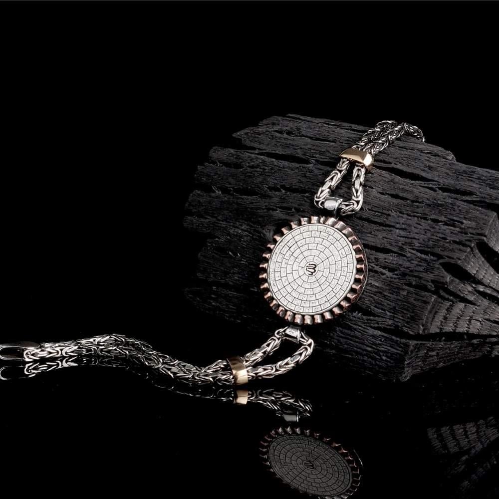 Kral Zincirli Esmaül Hüsna Gümüş BileklikErkek Bileklik