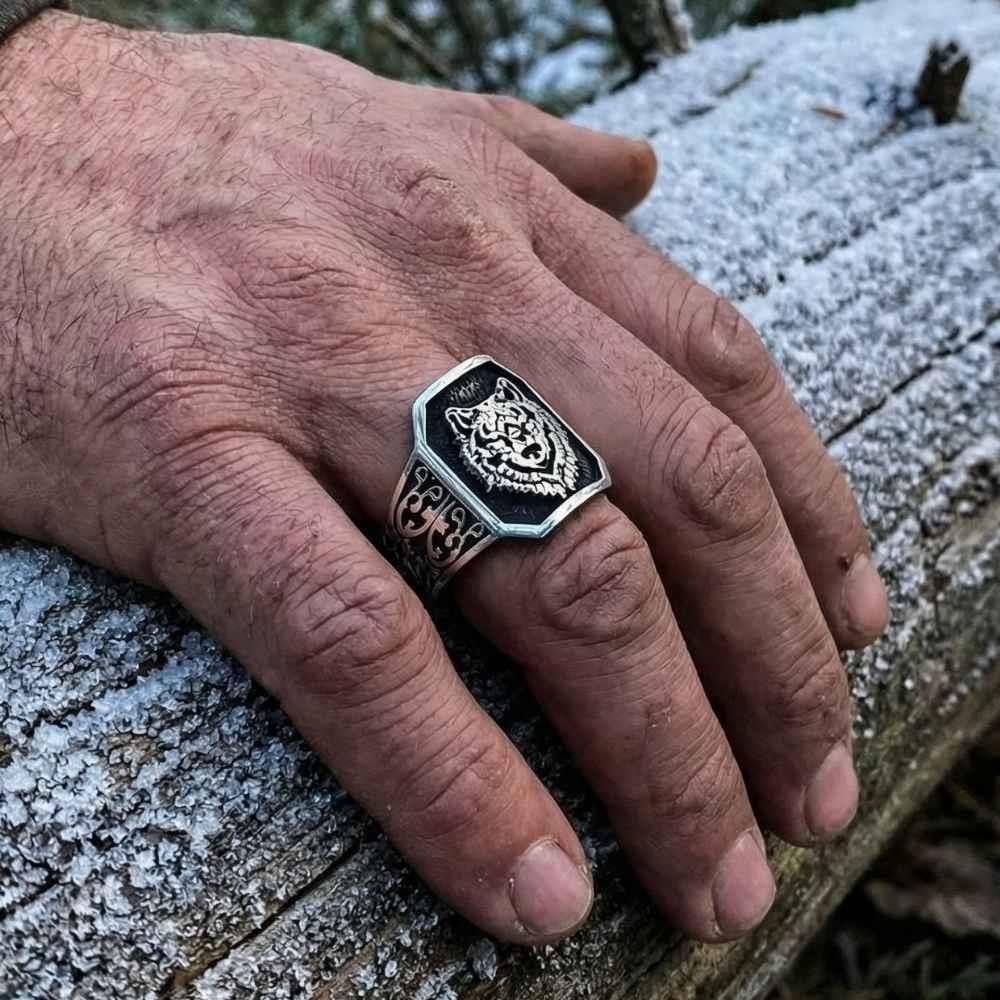 Kurt Kafa Gümüş YüzükKurt Yüzük