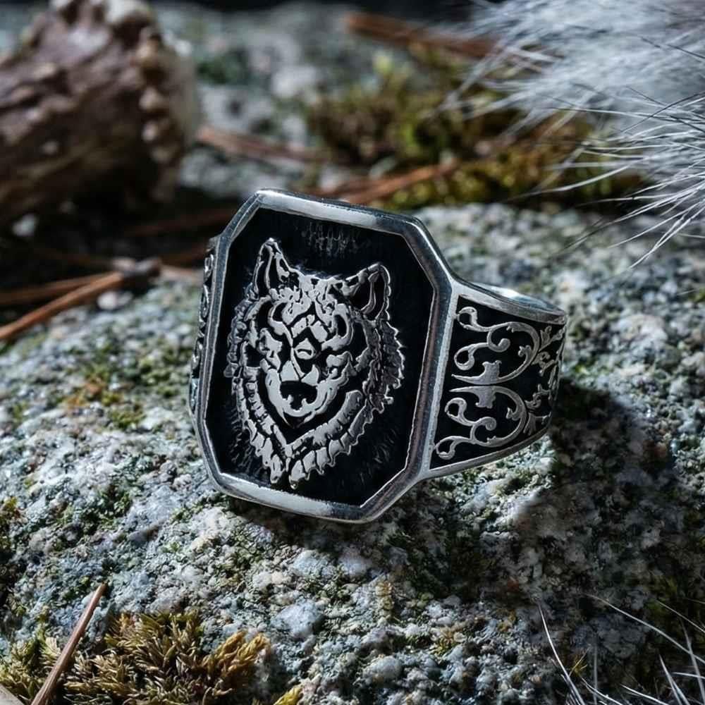 Kurt Kafa Gümüş YüzükKurt Yüzük