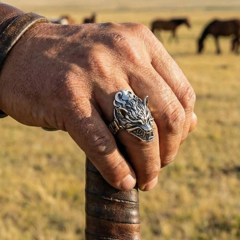 Kurt Kafası Gümüş YüzükBozkurt Yüzükleri