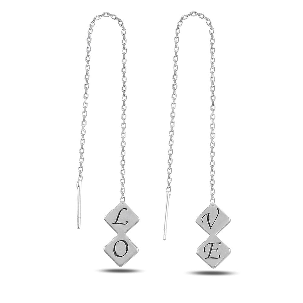 Love Sallantılı Kadın Gümüş Küpe Silver