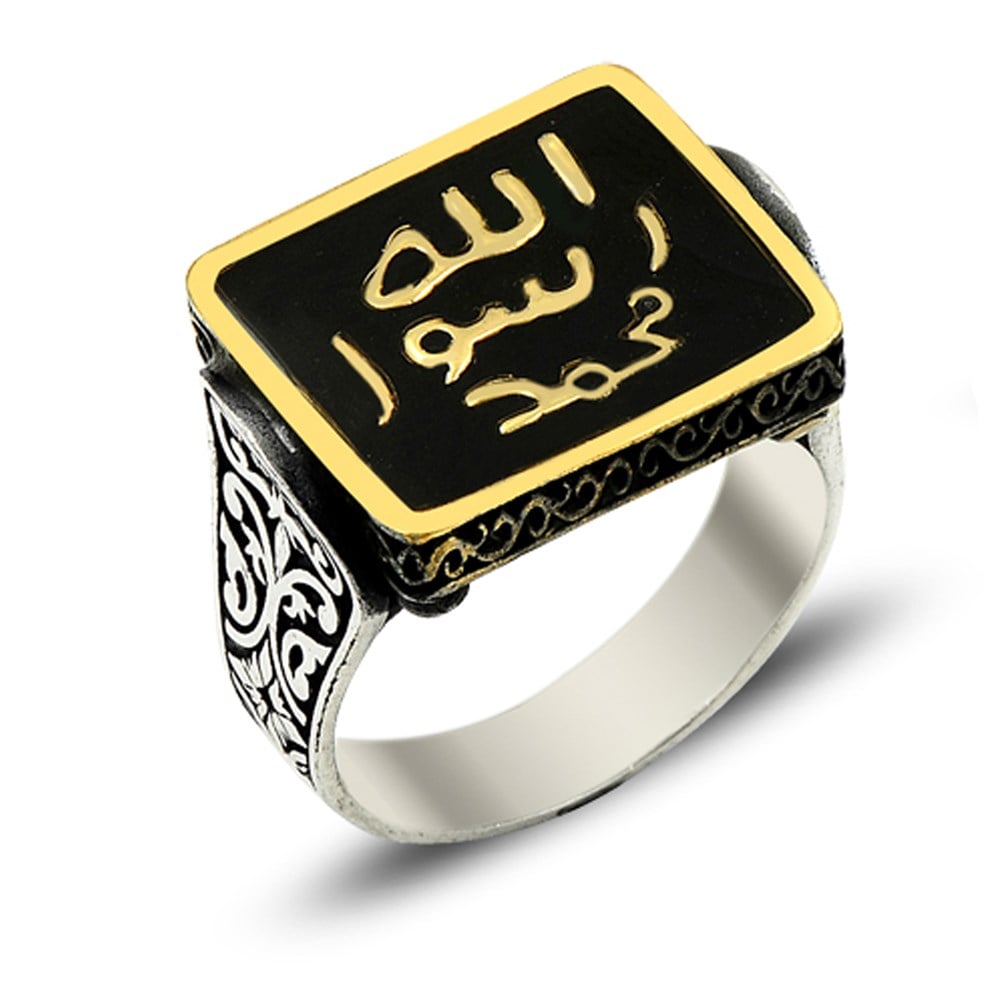 Mührü Şerif Mineli Gümüş Yüzük