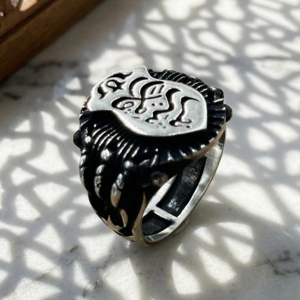 Nal-ı Şerif Pençe İşlemeli Gümüş YüzükNali Şerif Yüzük