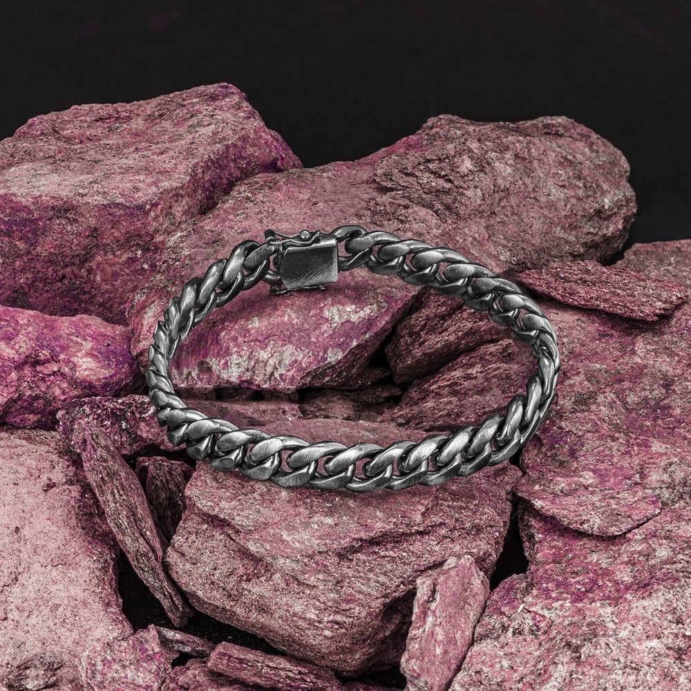 Örgü Model Kilit Mekanizmalı Gümüş Zincir Bileklik