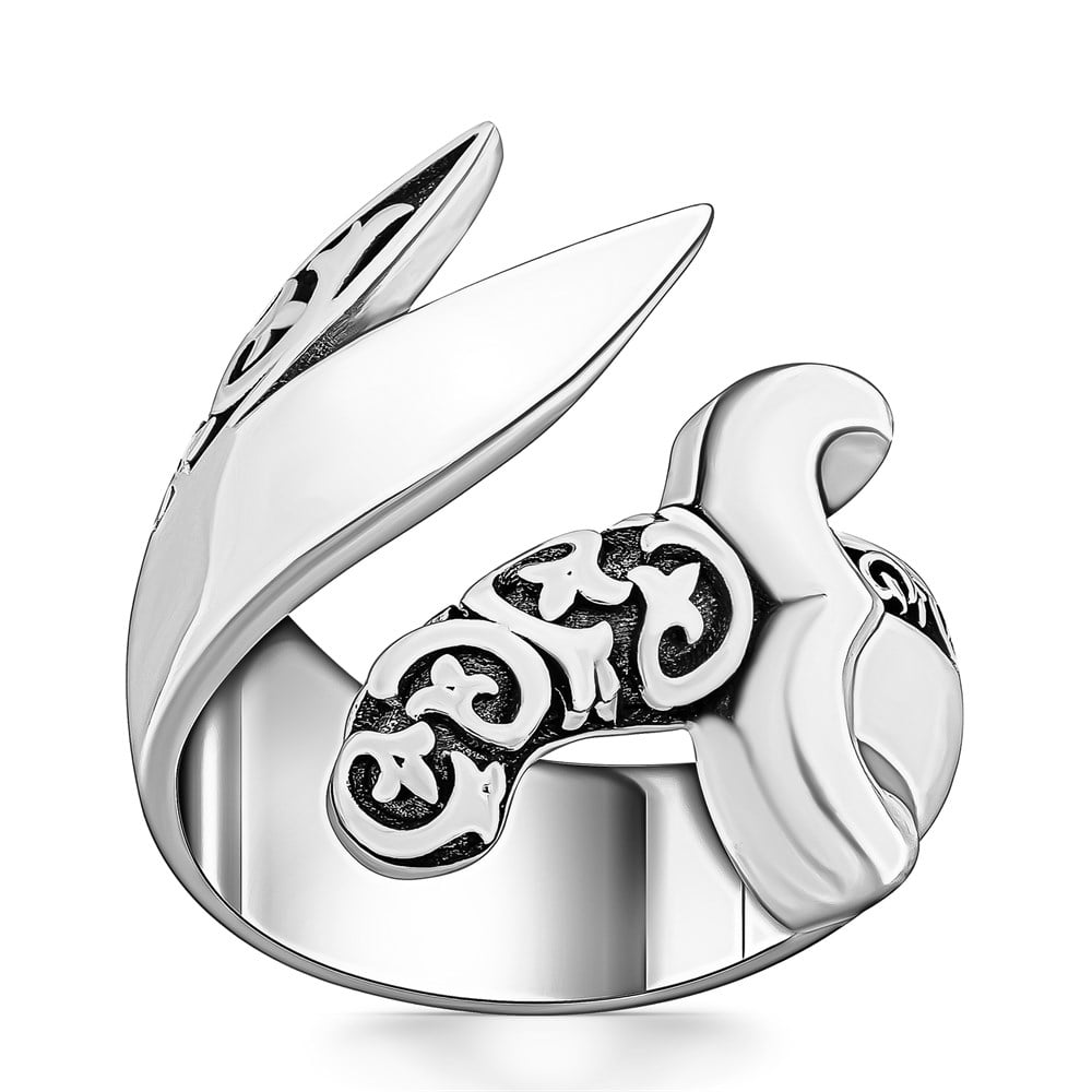 Osmanlı Motifli Zülfikar Kılıcı Gümüş Yüzük