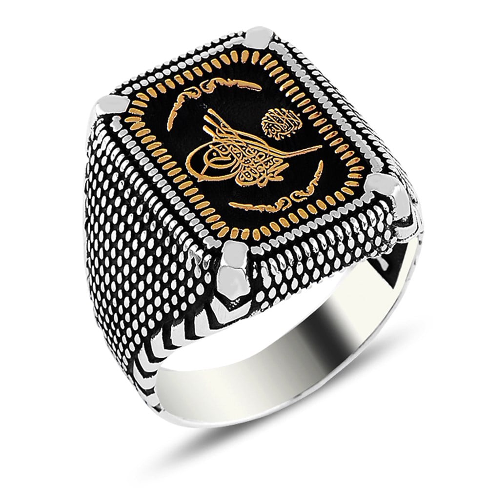 Osmanlı Tuğra İşlemeli Pençe Gümüş Yüzük