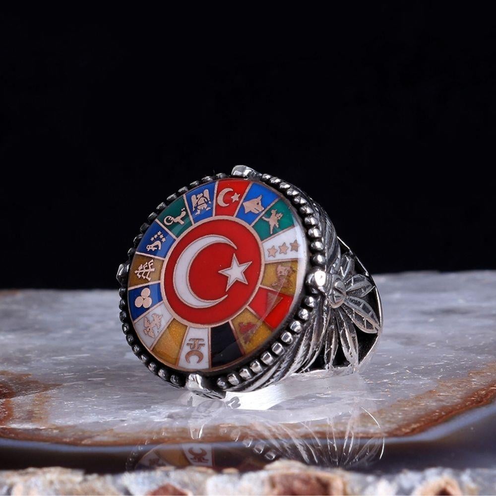 Oval Kasa 16 Türk Devleti Gümüş Yüzük