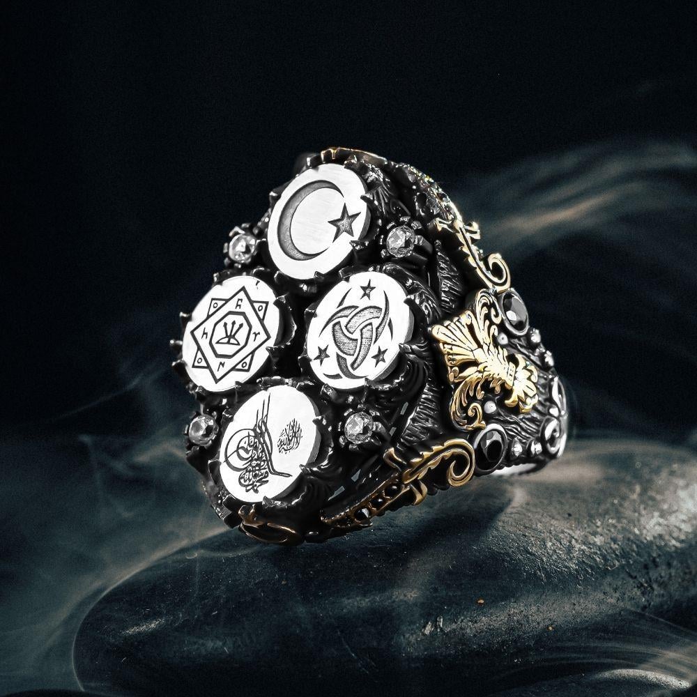 Özel Tasarım Turan Serisi Gümüş Yüzük