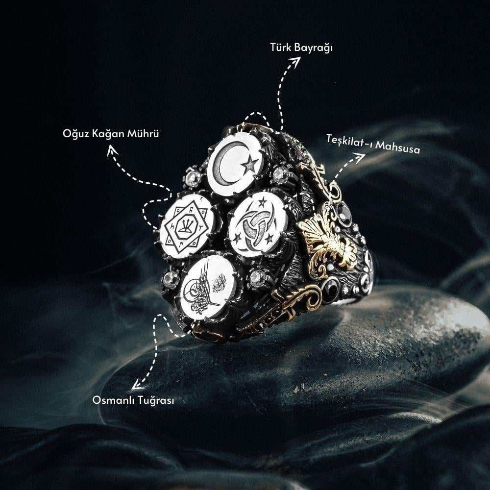 Özel Tasarım Turan Serisi Gümüş Yüzük