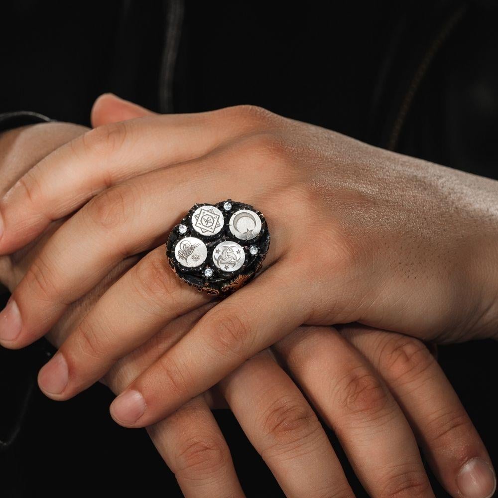 Özel Tasarım Turan Serisi Gümüş Yüzük