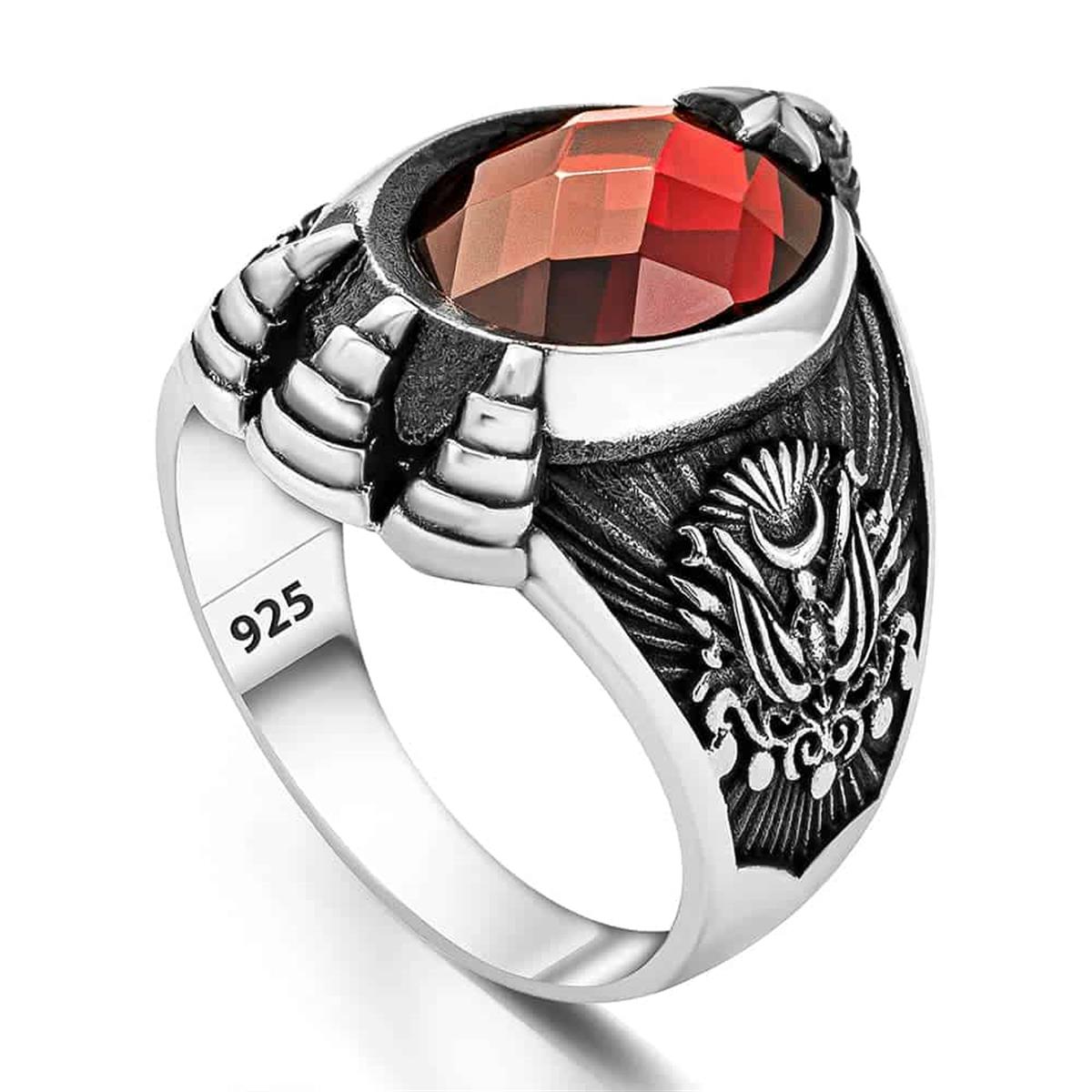 Polis Özel Harekat İşlemeli Erkek Gümüş Yüzük