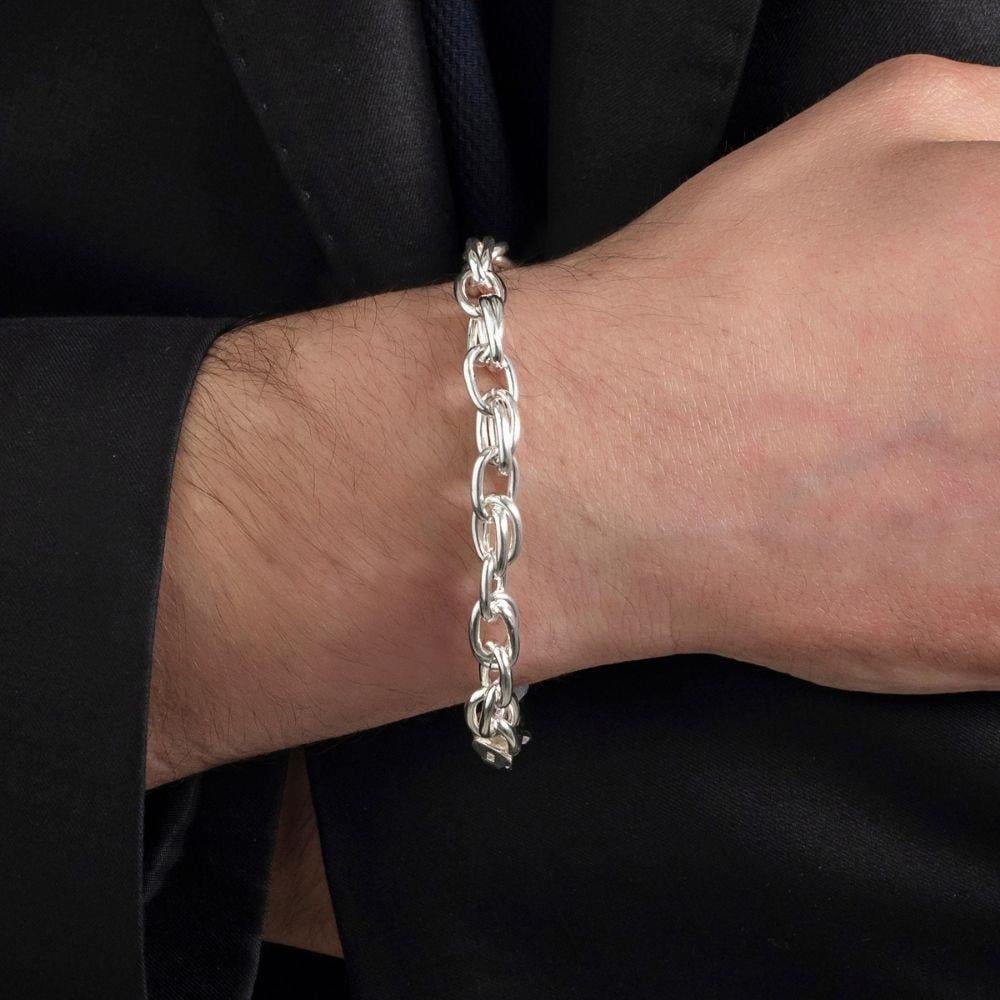 Şarnel Halkalı Gümüş Zincir Kolye ve Bileklik Kombini