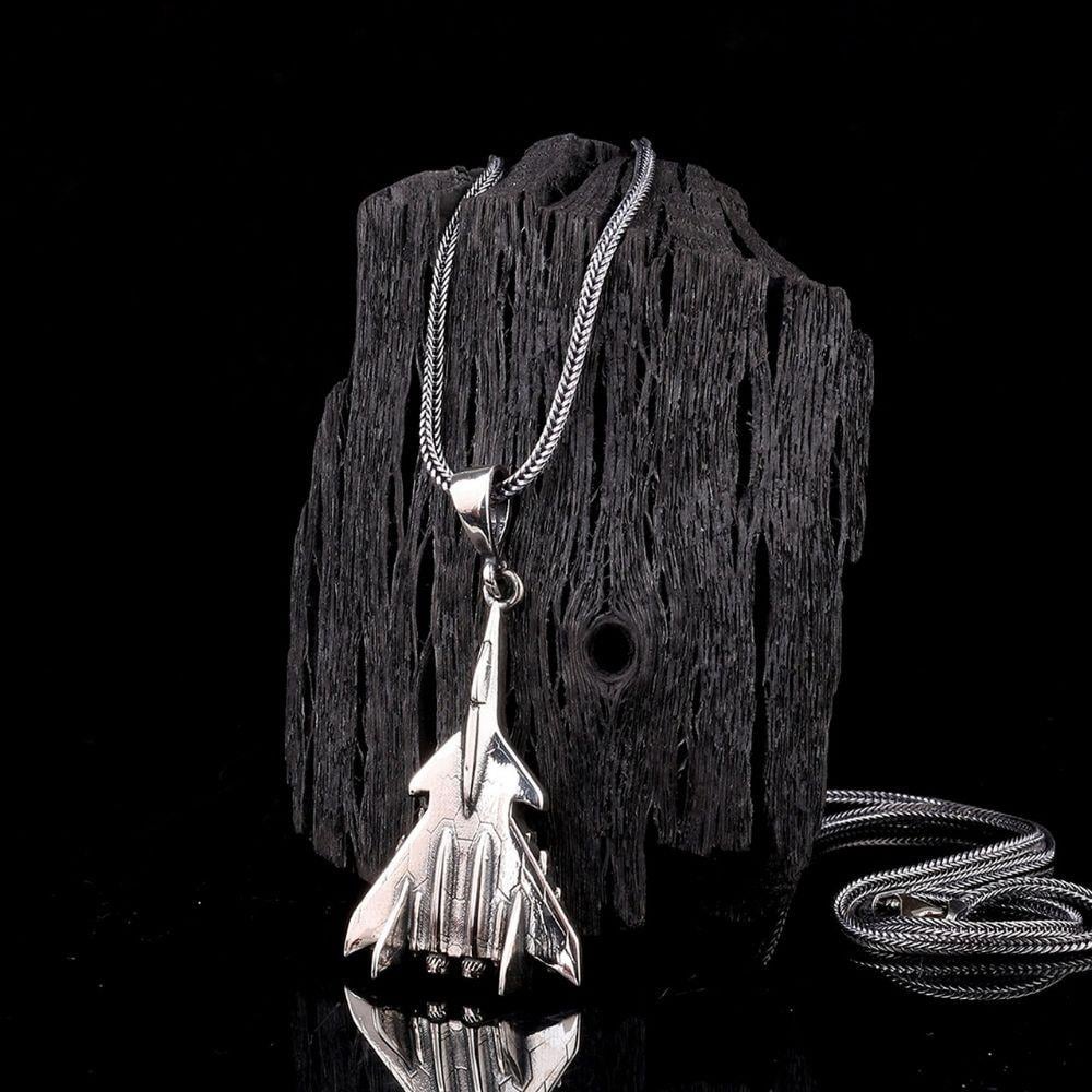 Savaş Uçağı Model Gümüş KolyeKolye