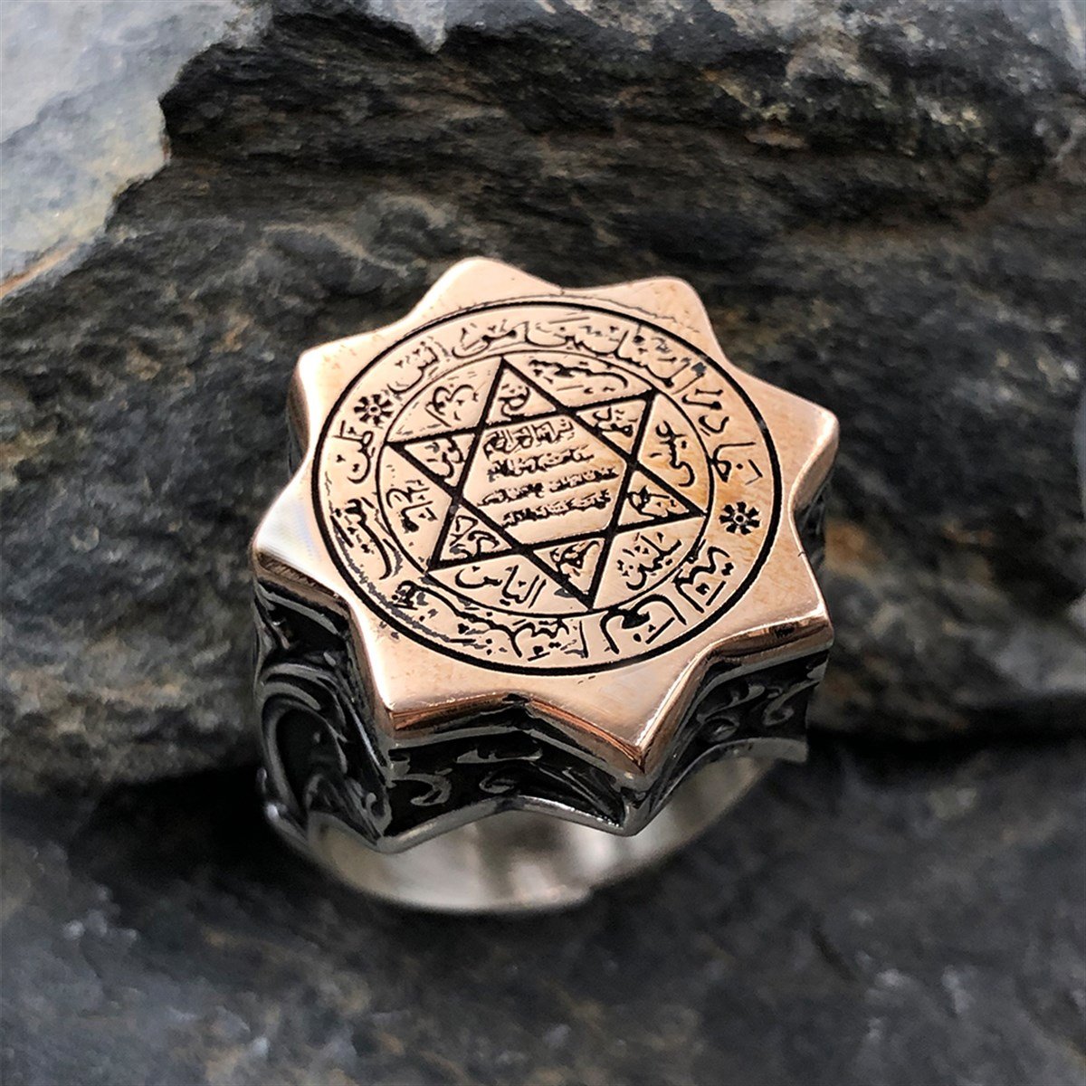 Selçuklu Yıldızı Kişiye Özel Gümüş Yüzük