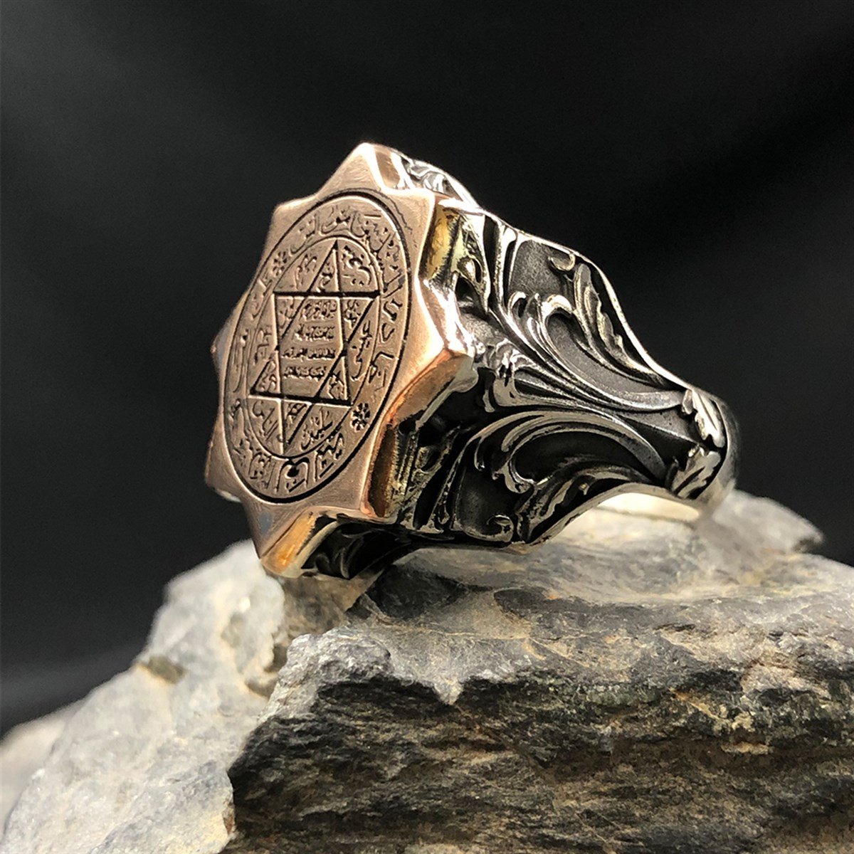 Selçuklu Yıldızı Kişiye Özel Gümüş Yüzük