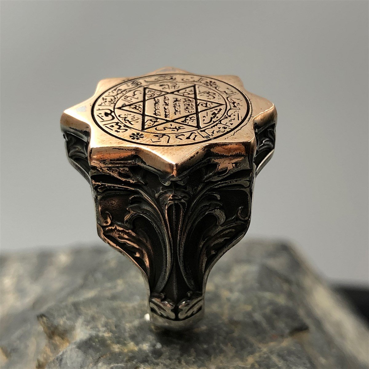 Selçuklu Yıldızı Kişiye Özel Gümüş Yüzük