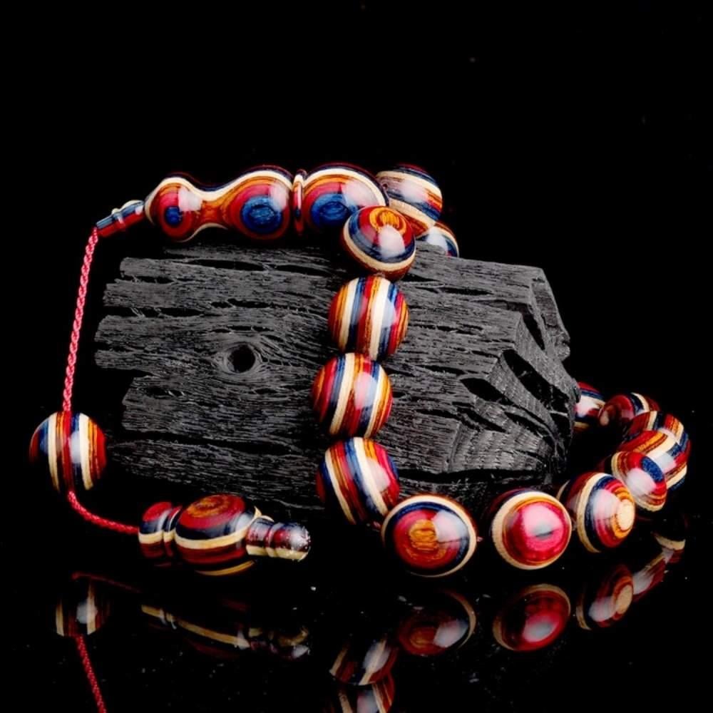 Sistemli Kâfur Ağacı 17'li Efe Maskot Model TesbihNatural Wood Rosary